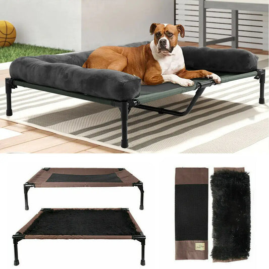 Extra Large Cooling Elevated Dog Bed Lounger