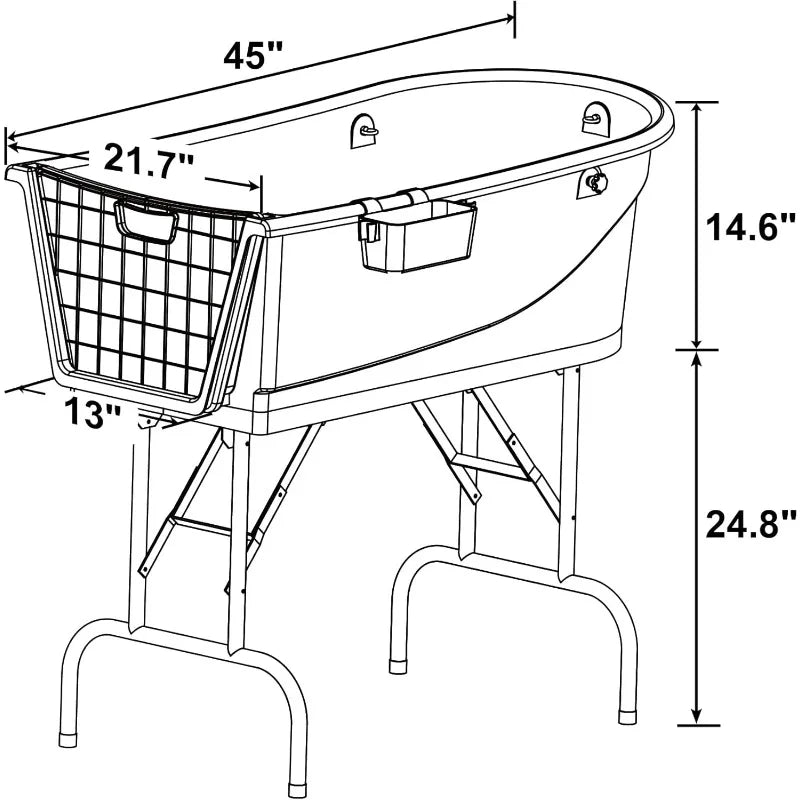 45" Pet Grooming Bathtub Wash Station