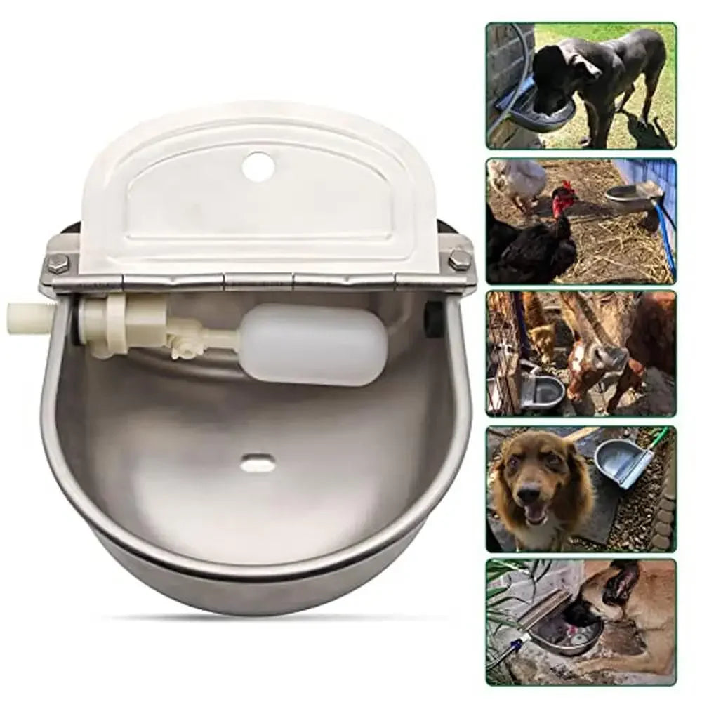 Stainless Steel Water Feeder Bowl with Float Control