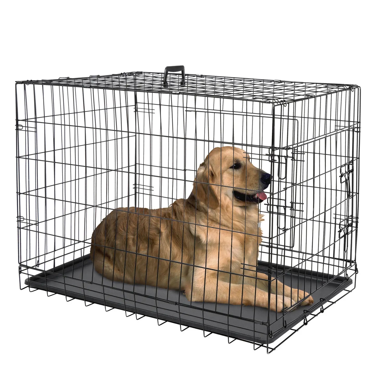 30" 36" 42" Dog Crate Kennel Folding Metal 2 Door