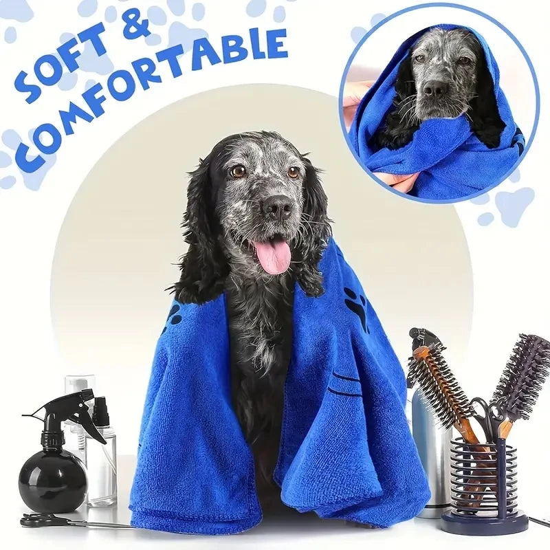 2pcs Soft Microfiber Dog Towels - Quick Dry