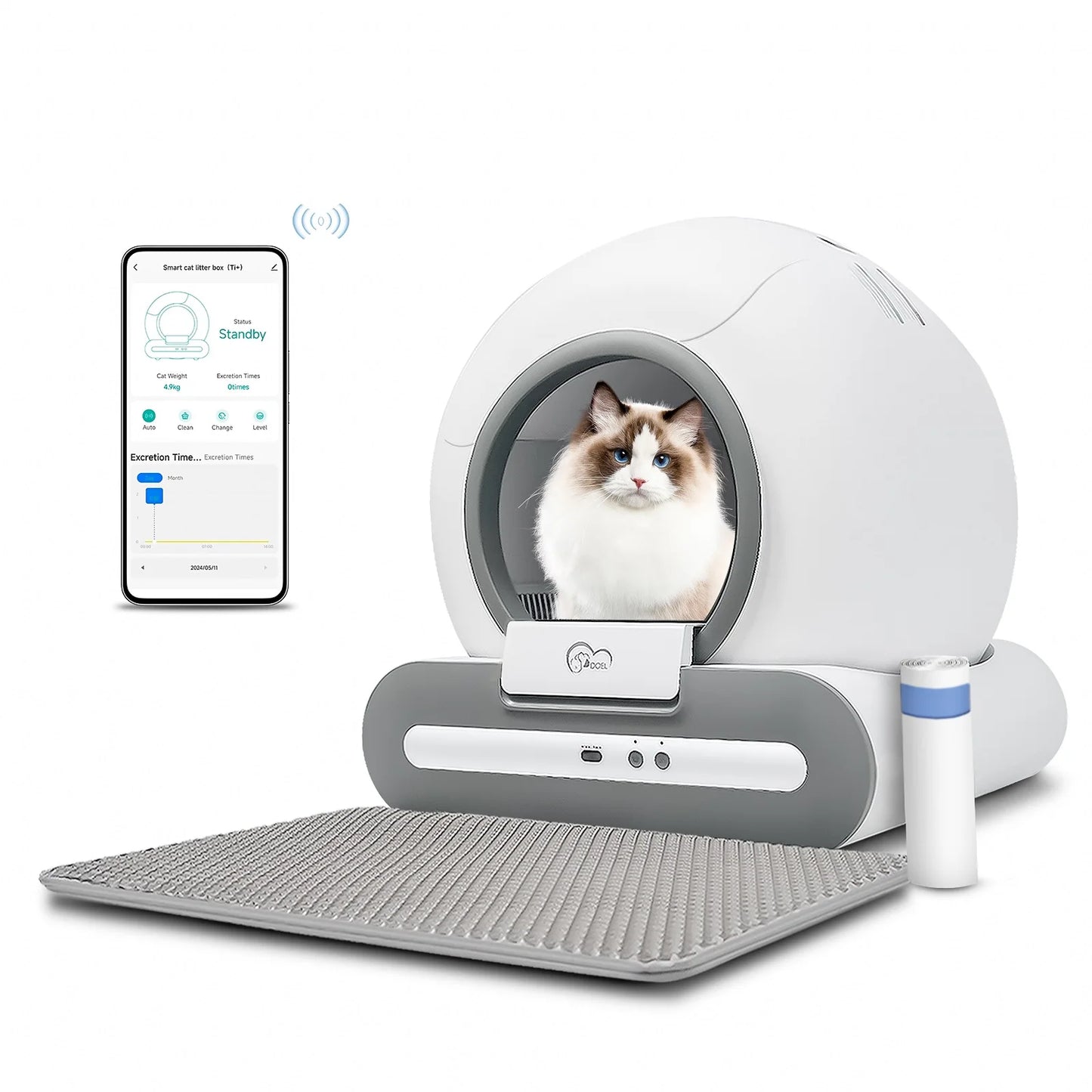 DOEL Automatic Cat Litter Box Self Cleaning