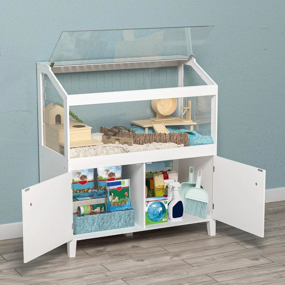 Hamster Cage with Storage Cabinet Large Habitat