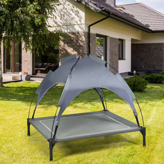 35.5‘ X 32’ Dog Bed with Canopy, Portable Folding Elevated Bed