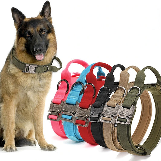 Military Tactical Dog Collar Nylon Adjustable Durable