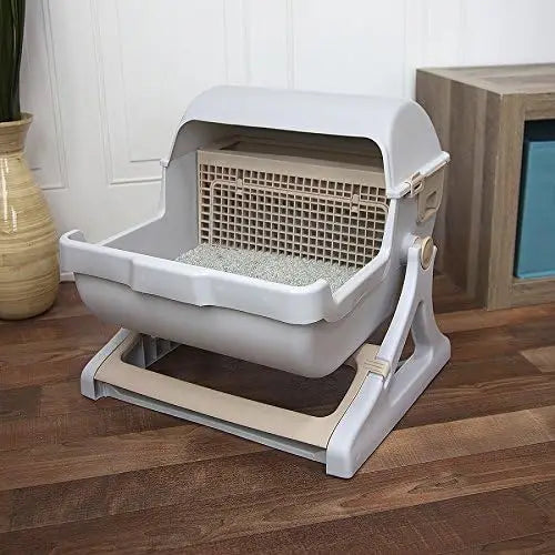 semi-automatic quick cleaning cat litter box
