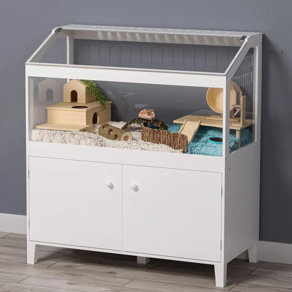Hamster Cage with Storage Cabinet Large Habitat
