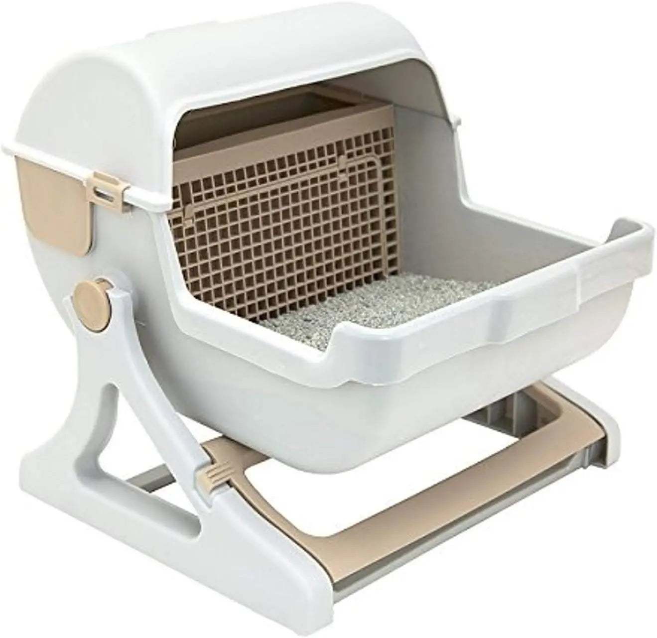 semi-automatic quick cleaning cat litter box