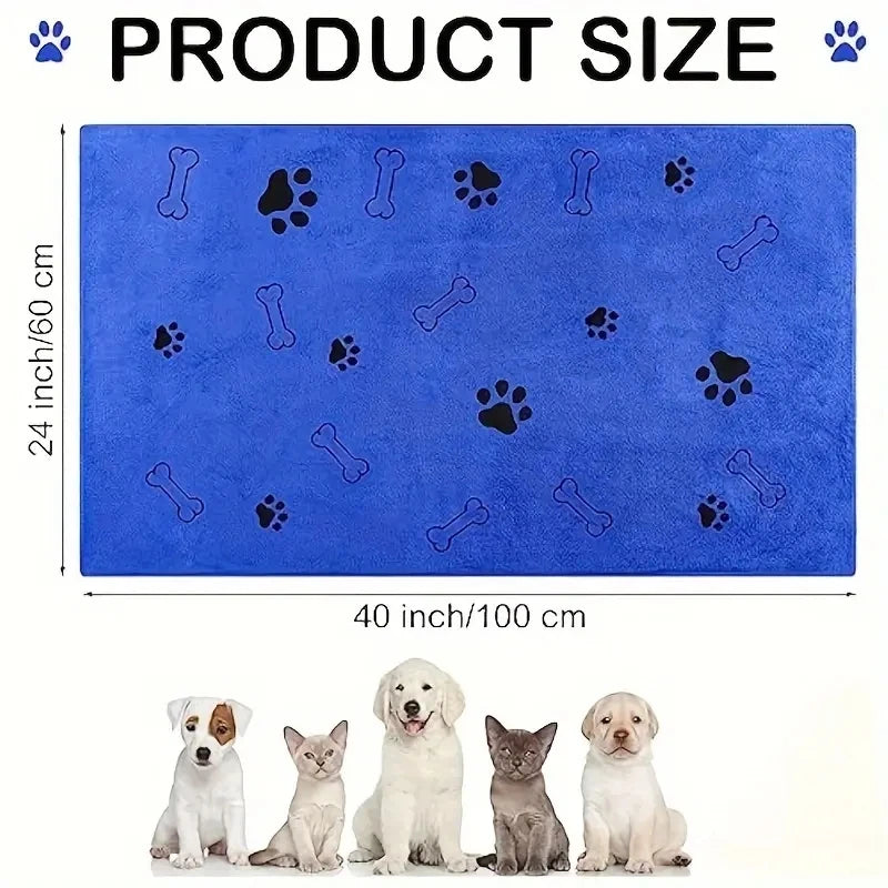 2pcs Soft Microfiber Dog Towels - Quick Dry