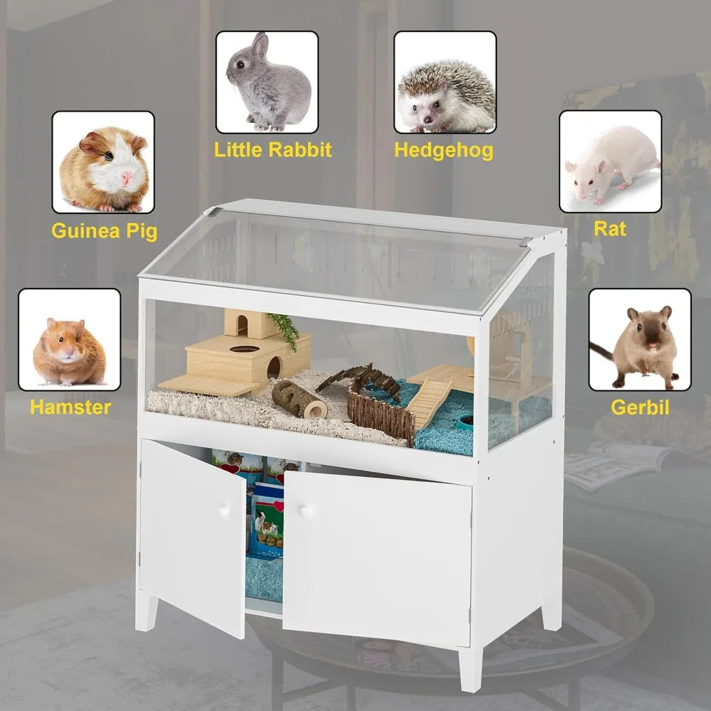 Hamster Cage with Storage Cabinet Large Habitat