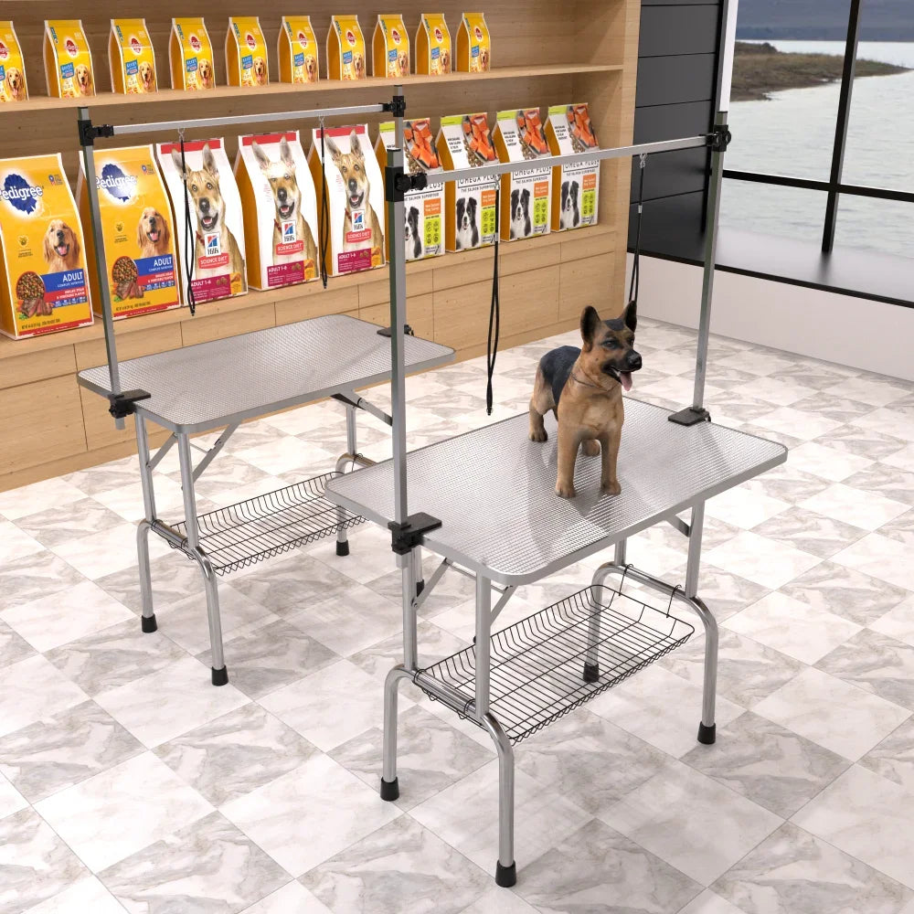 42" Folding Pet Grooming Table Stainless Steel Frame