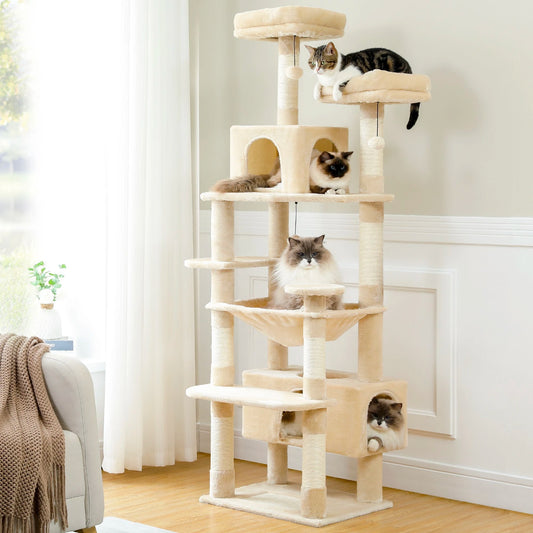 Multi-Level Luxury Cat Tower with Condo