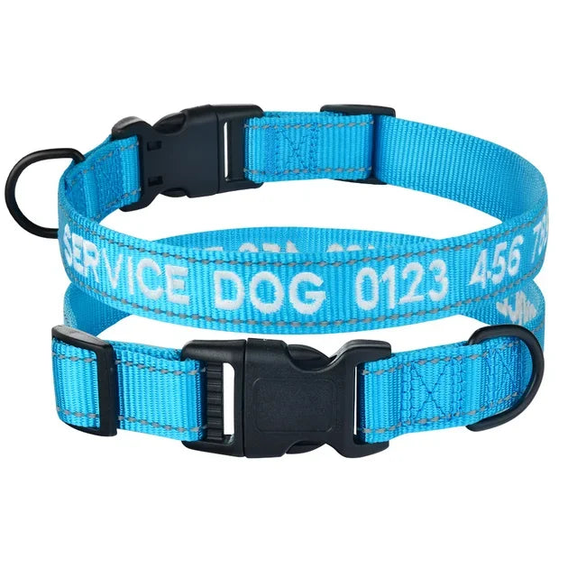 Nylon Dog Collar Personalized Embroidered ID Collars