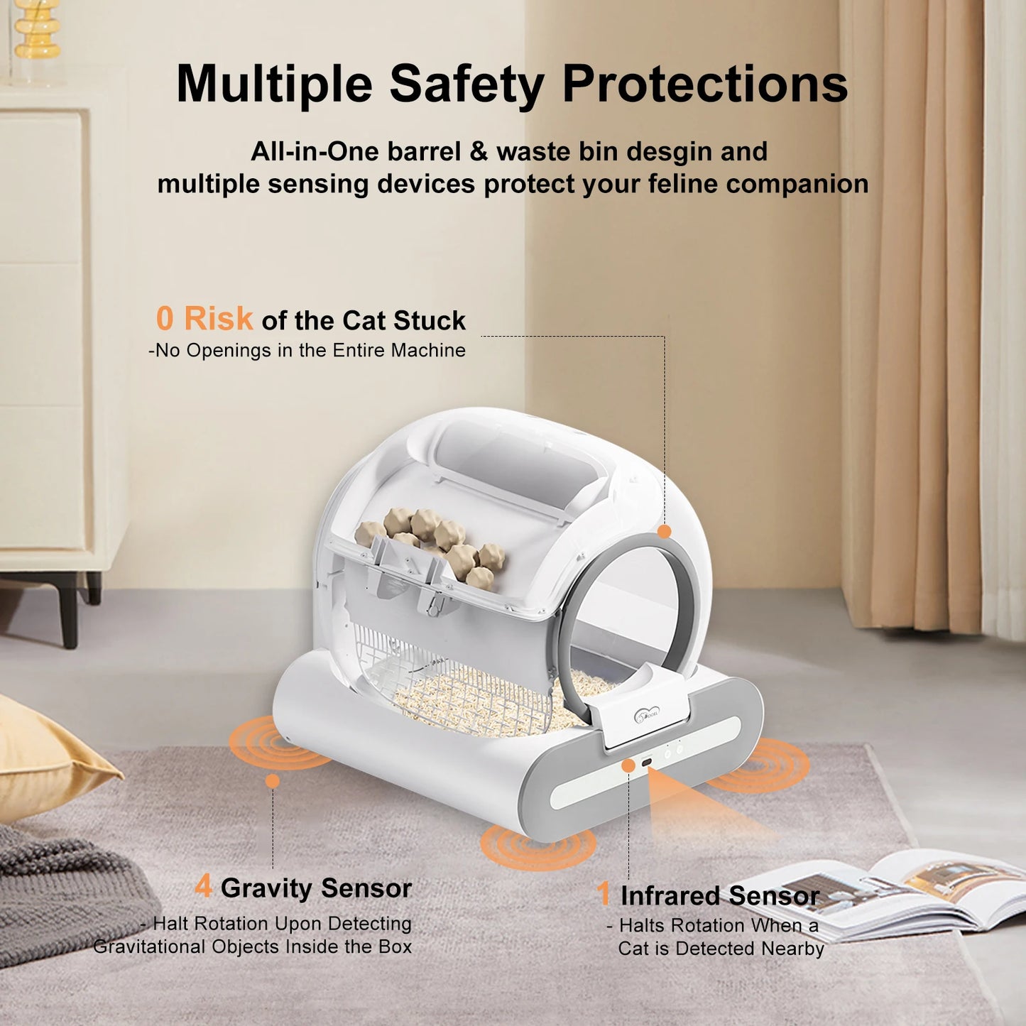 DOEL Automatic Cat Litter Box Self Cleaning