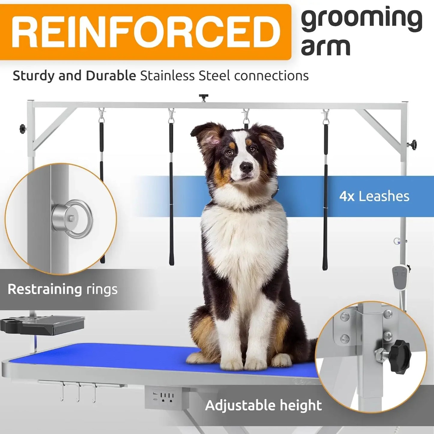 49" Professional Electric Heavy Duty, Height Adjustable Grooming Table