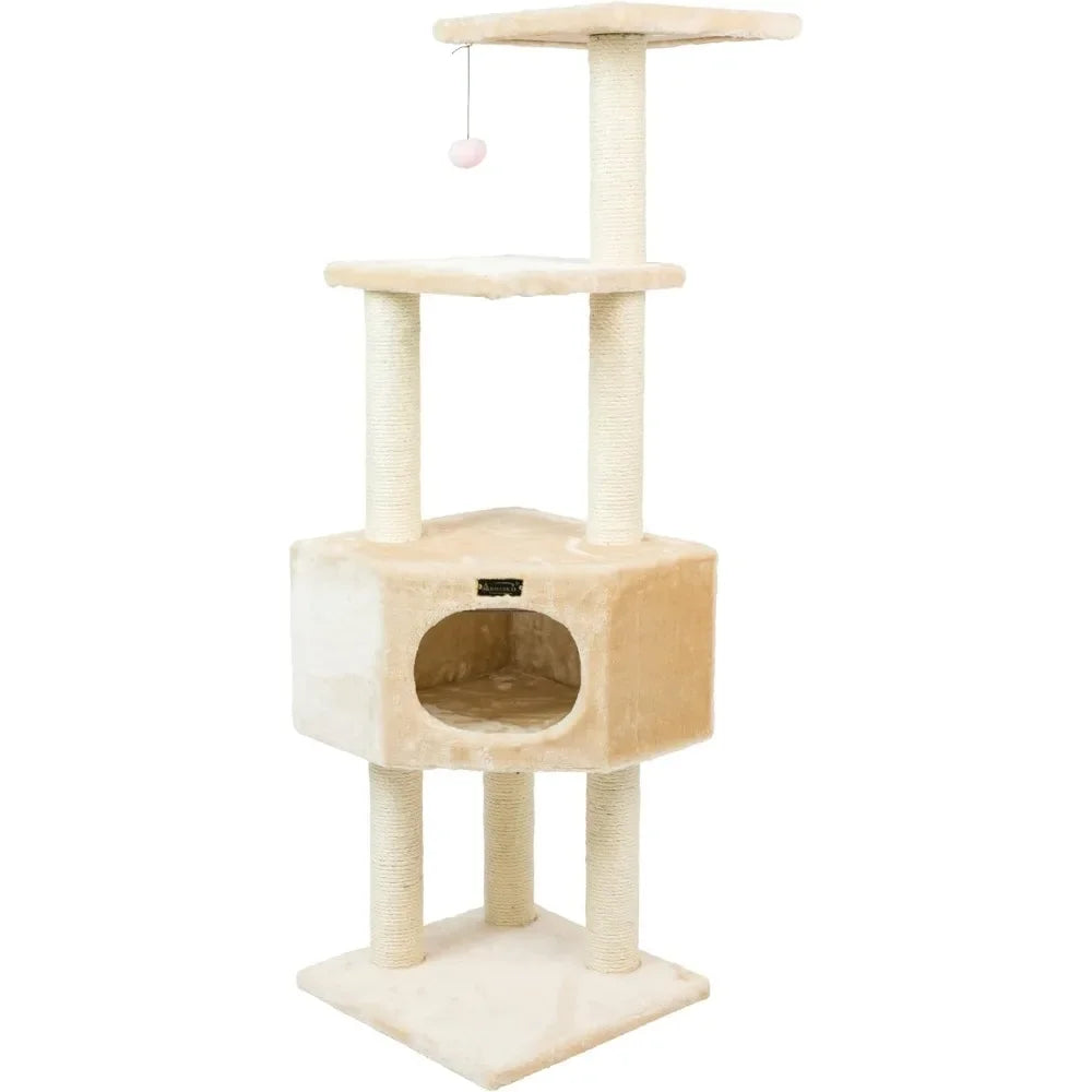 Cat Tree Scratcher With a House
