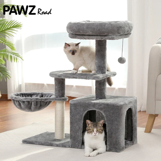 Cat Tree Condo, Natural Sisal-Covered Scratching Post