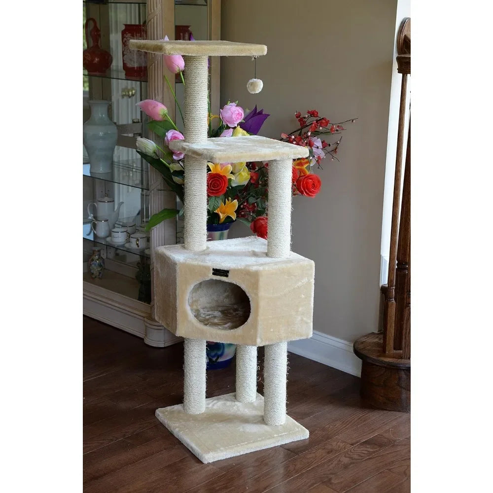Cat Tree Scratcher With a House