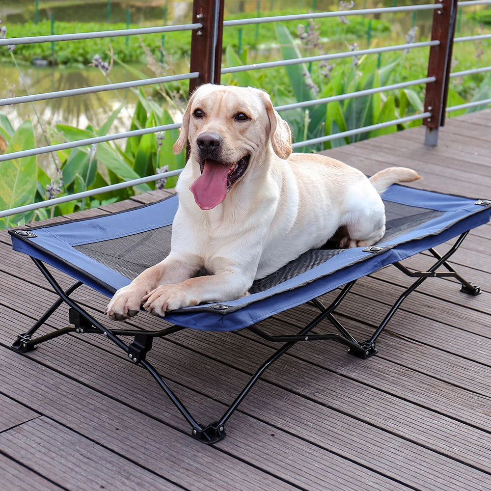 Large Elevated Folding Pet Bed Breathable,Cooling