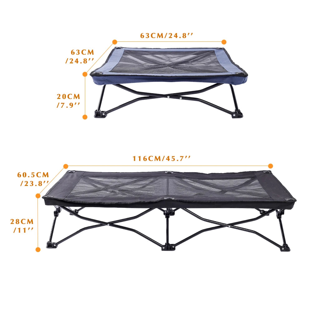 Large Elevated Folding Pet Bed Breathable,Cooling