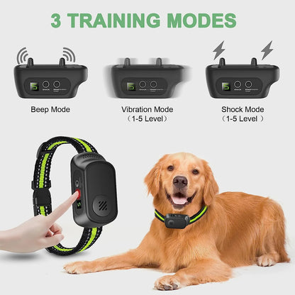 Rechargeable Dog Bark Collar with Beep Vibration,Shock