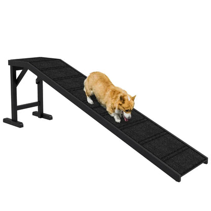 74 "L pet ramp with non-slip carpet