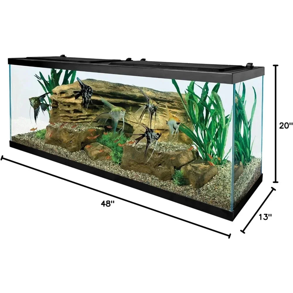 Glass Aquarium 55 Gallons, Rectangular Fish Tank