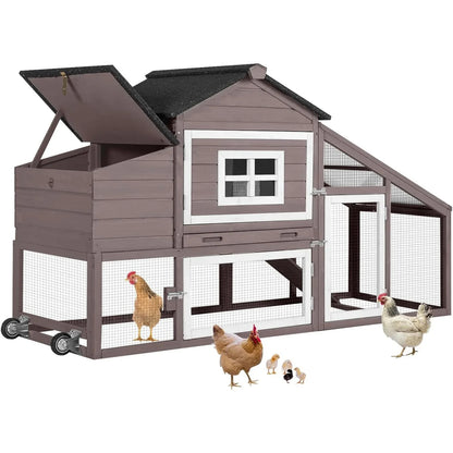 Large Outdoor Wooden Chicken Coop