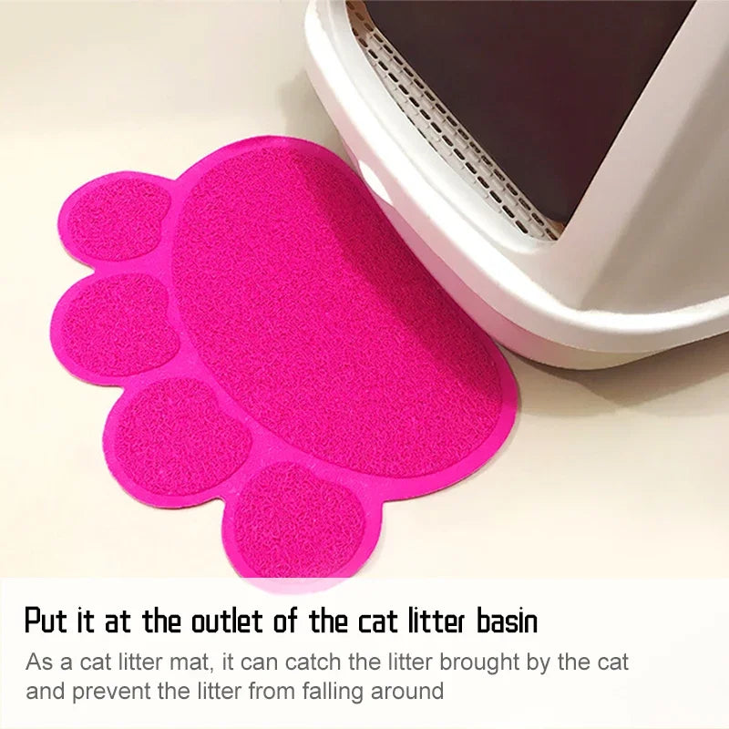 PVC Non-slip Claw-shaped Cat Litter Toilet Mat