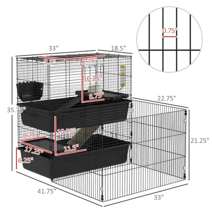 Small Animal Multi-level Habitat for Guinea Pigs Hedgehogs