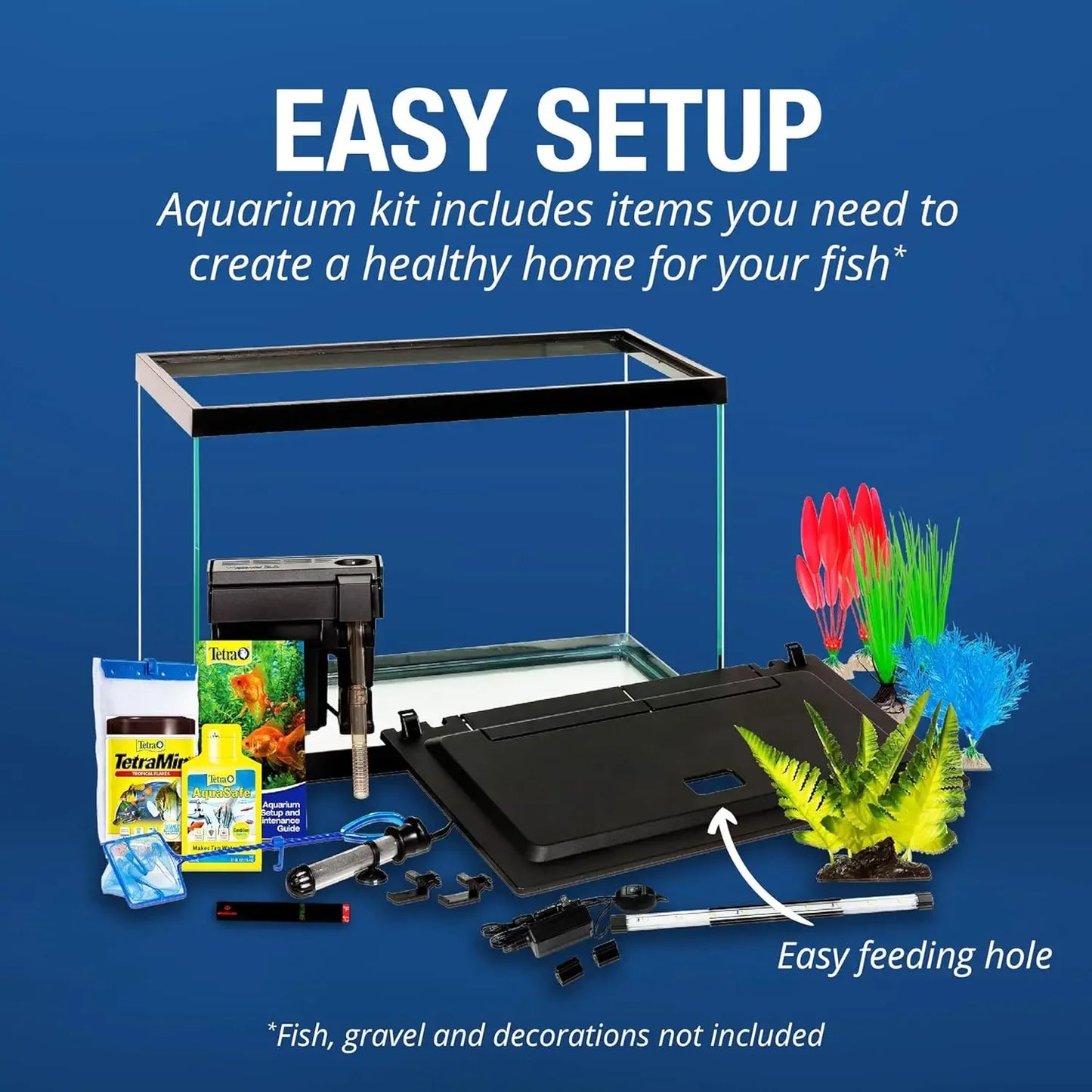 20 Gallon, Complete Tropical Fish Tank Kit