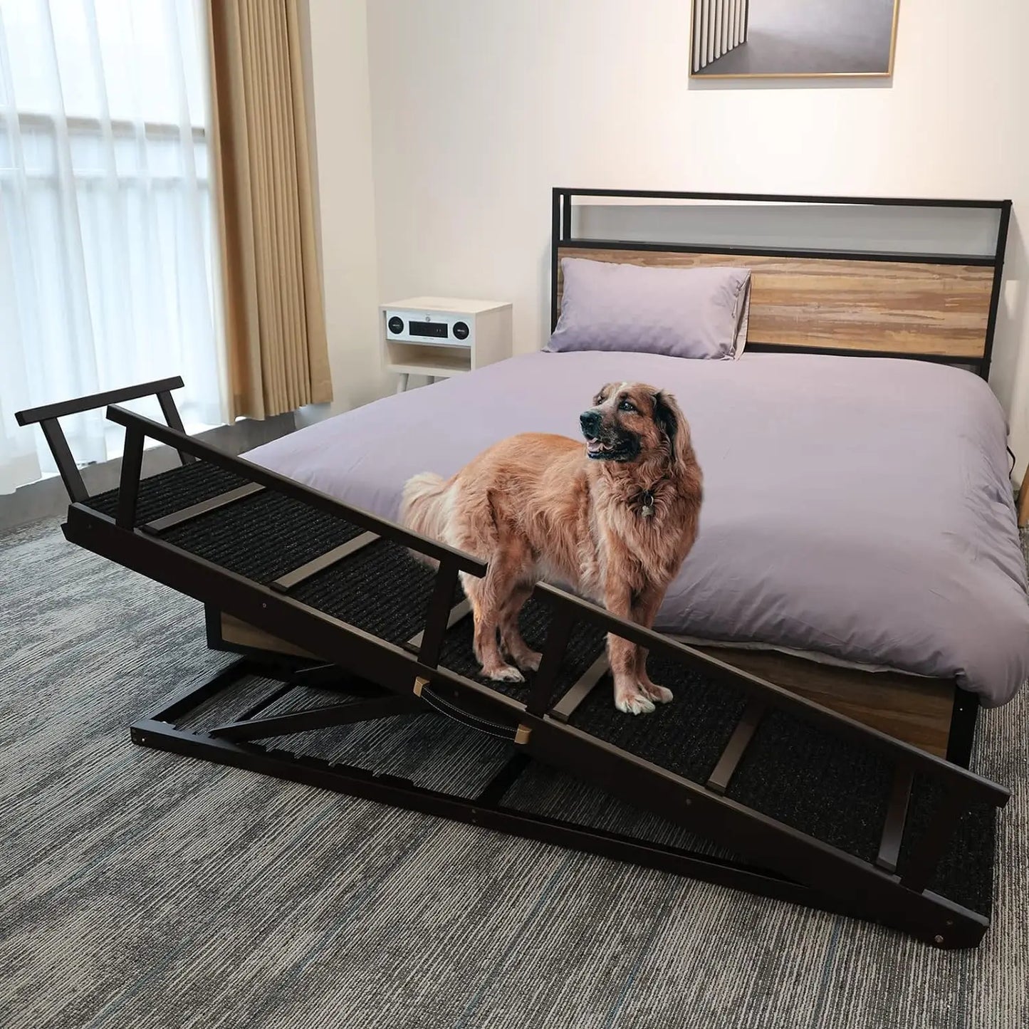 Pet Ramp Folding Portable Wooden Dog & Cat