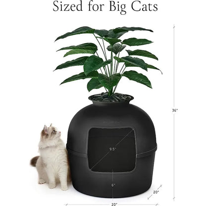 Hidden Litter Box Enclosure with Odor Control Carbon Filter