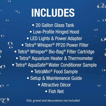 20 Gallon, Complete Tropical Fish Tank Kit