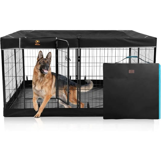 Dog Playpen Plus Storage Bag，32" H 8 Panels