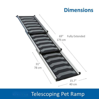 69 in. Telescoping Pet Ramp, Lightweight Aluminum