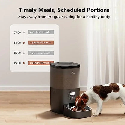 Dog Food Dispenser Automatic Feeder 6L