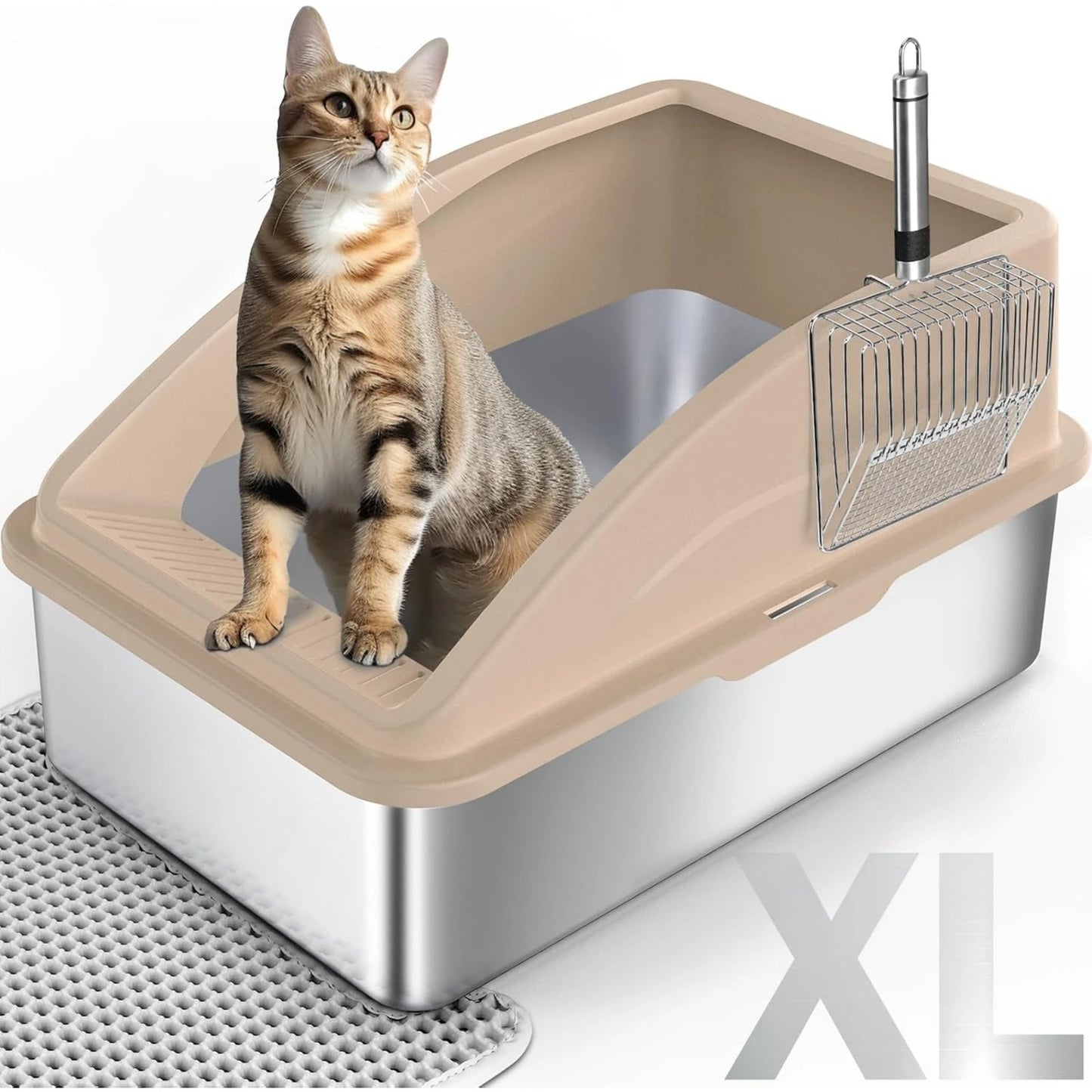 Stainless Steel Litter Box,XL