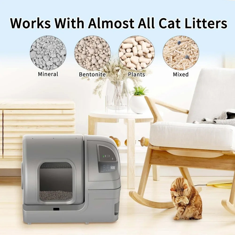 Automatic Cat Litter Box Self Cleaning 100L Extra Large