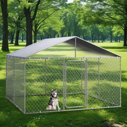 10×10FT Outdoor Dog Kennel with Cover