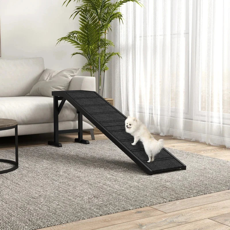 74 "L pet ramp with non-slip carpet