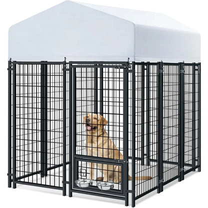 Kennel Outside Large Dog Pen with Roof