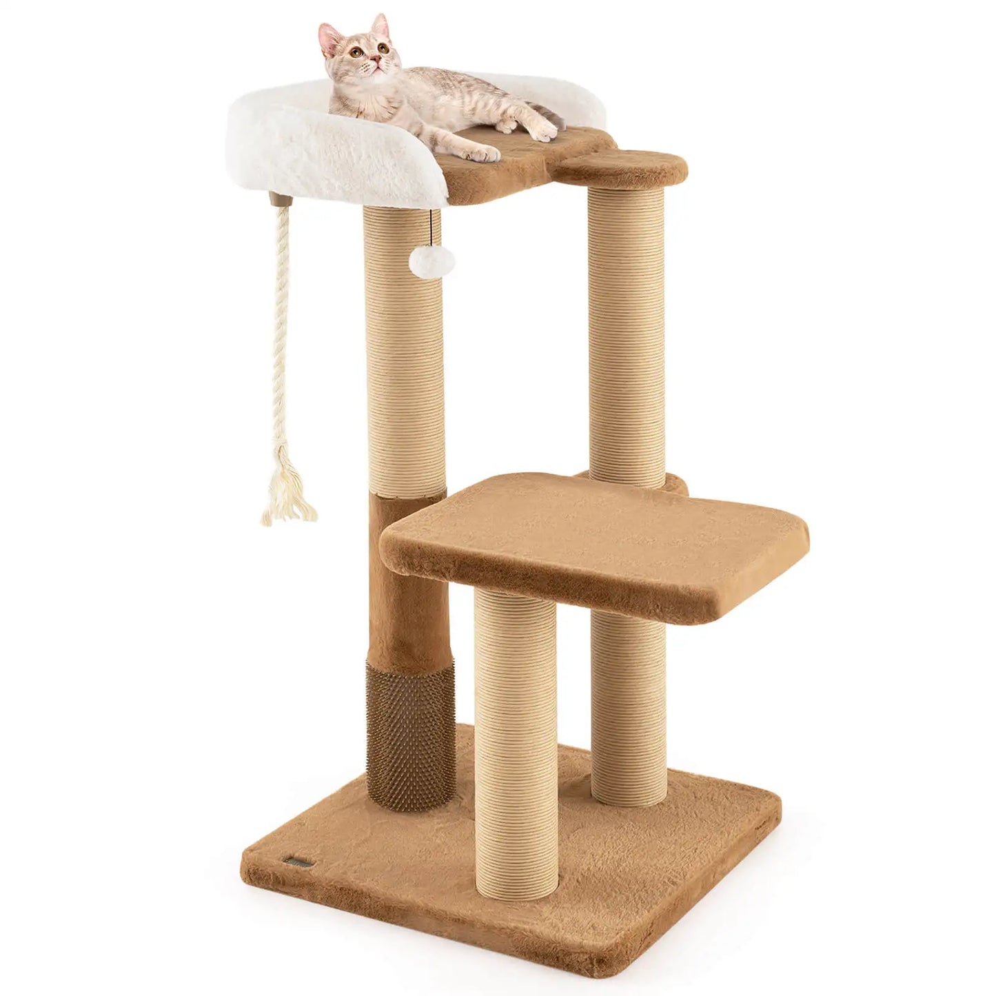 44" Cat Tree for Indoor w/Plush Padded Perch