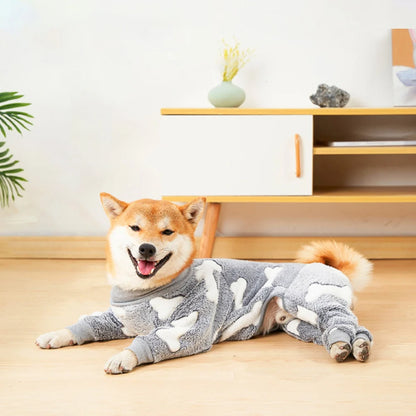 Winter Dog Jumpsuit Warm Fleece