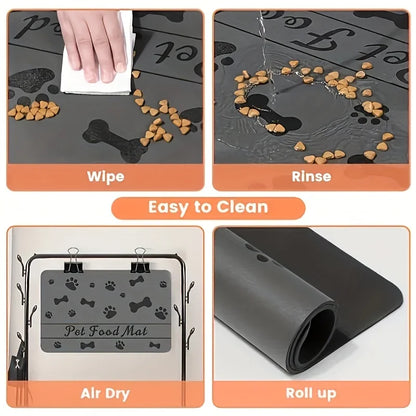 Absorbent Pet Placemat For Food And Water Bowls