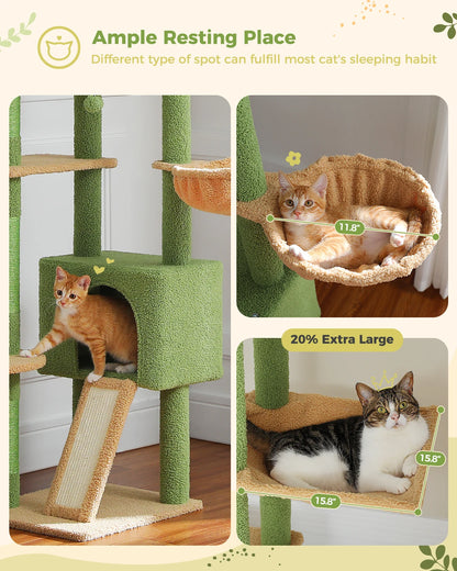 Cat Tree Floor to Ceiling Tower Adjustable Height