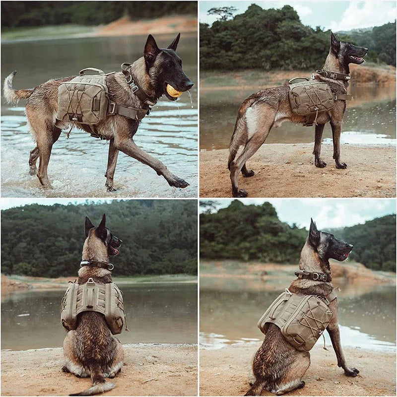 Saddle Bag Backpack Dog Harness