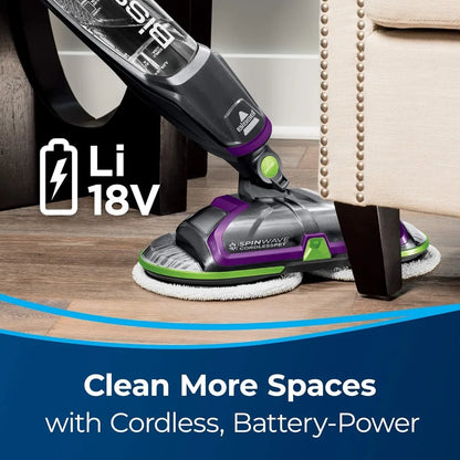 SpinWave Cordless Hard Floor Spin Mop, On-demand Spray