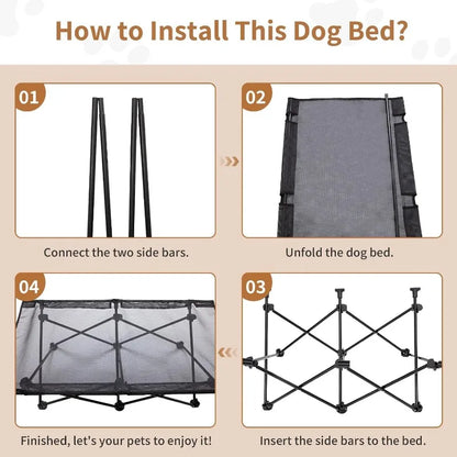 Dog Bed Raised Outdoor Folding Cot