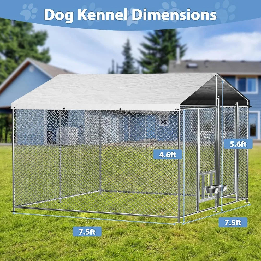 Outside Dog Kennel with Roof Heavy Duty